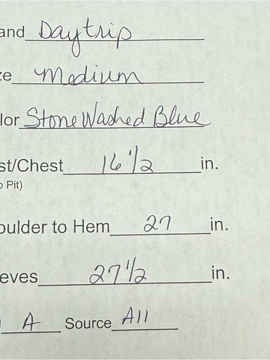 Daytrip Blue Thermal Top Lace Back Rhinestone Long Sleeve Boho Medium - Picture 9 of 9